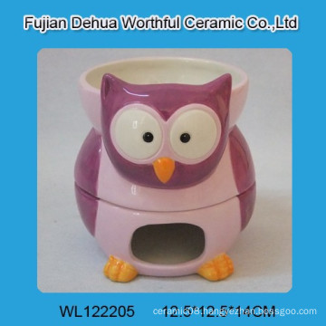 Lovely owl designed ceramic chocolate fondue pot